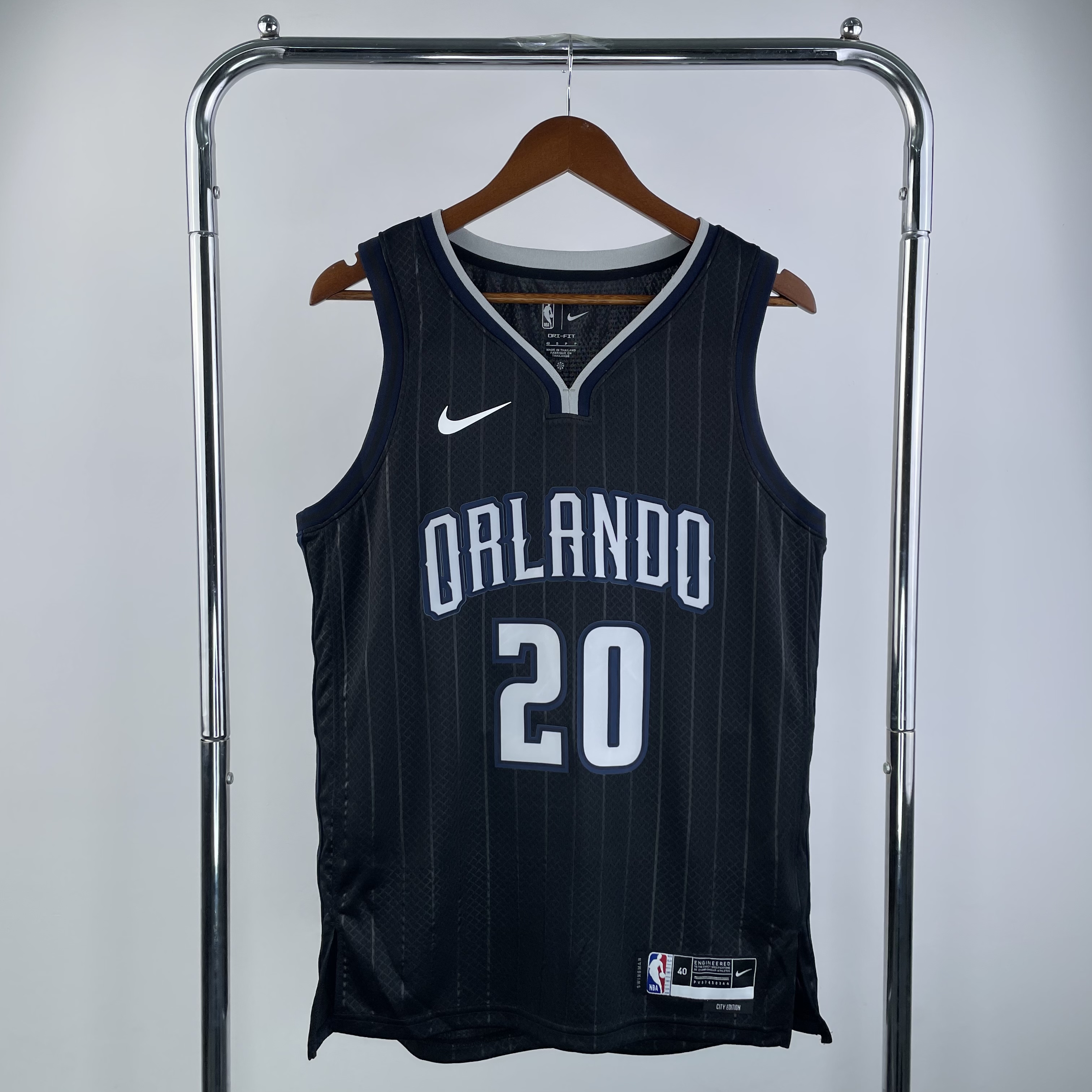 Men Orlando Magic #20 Fultz Black City Edition Season Nike 2023 NBA Jersey